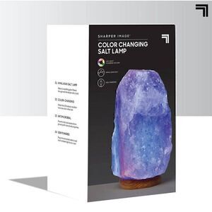 Sharper Image Himalayan Salt Crystal LED Color Changing Lamp, Natural